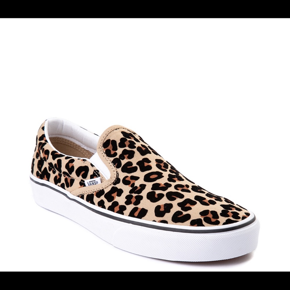 VANS leopard slip on sneakers